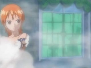 One Piece xxx clip Nami in extended bath scene