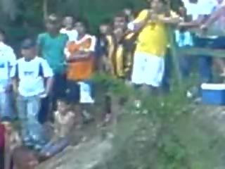 Edan latins having xxx film in the river while rest of the village looking video