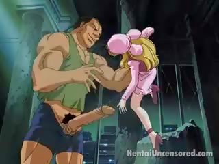 Aroused Blonde Hentai mademoiselle Sucking An Enormous peter On Her