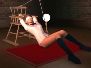 Anime dirty movie slave in ropes submitted to sexual teasing