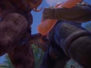 Monsters with Horse Dicks Fuck busty blonde &vert; Big member Monster &vert; 3D sex clip WildLife